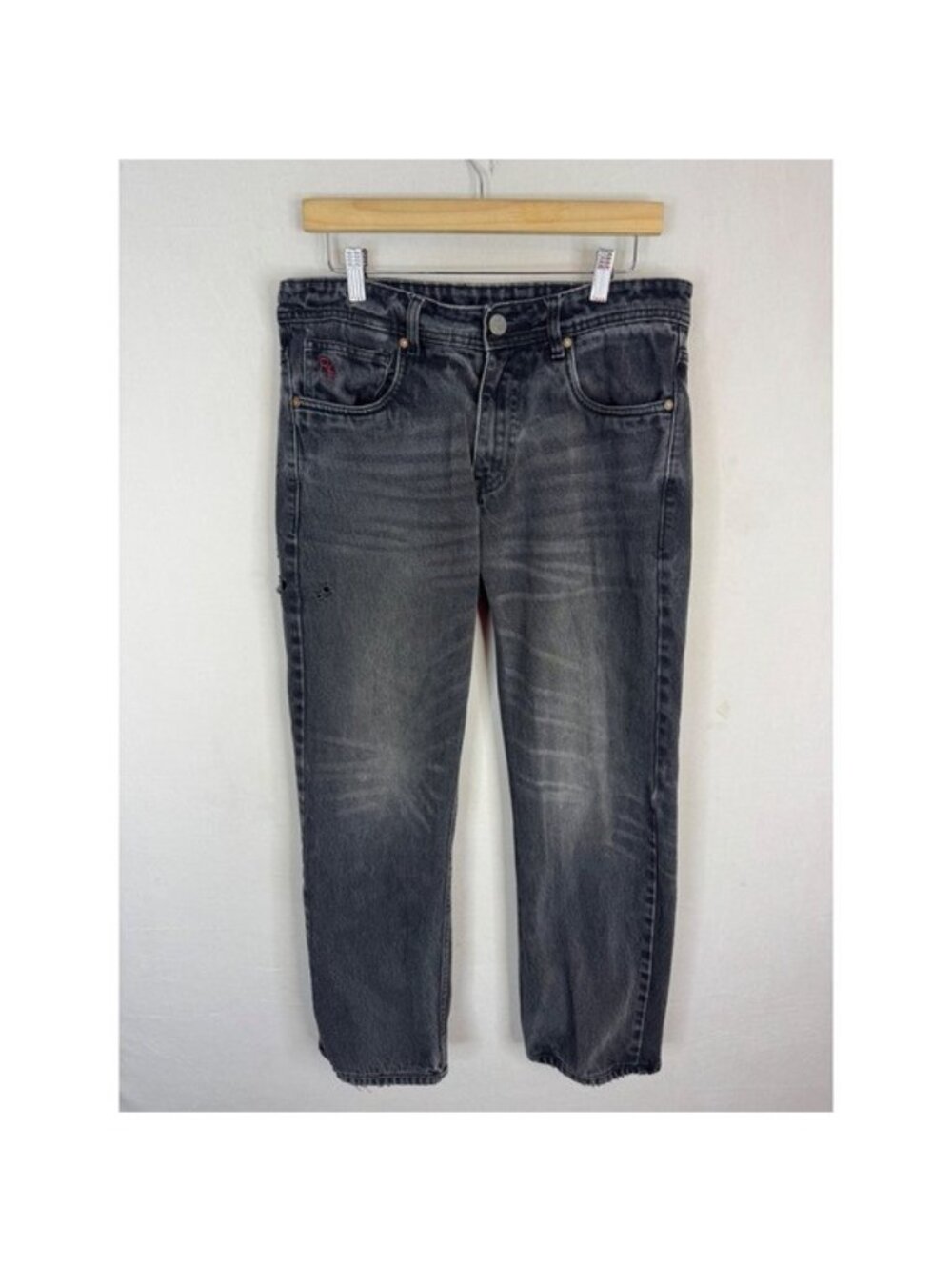 Denim & Supply Ralph Lauren Sullivan Relaxed Washed Black Jeans 32x29